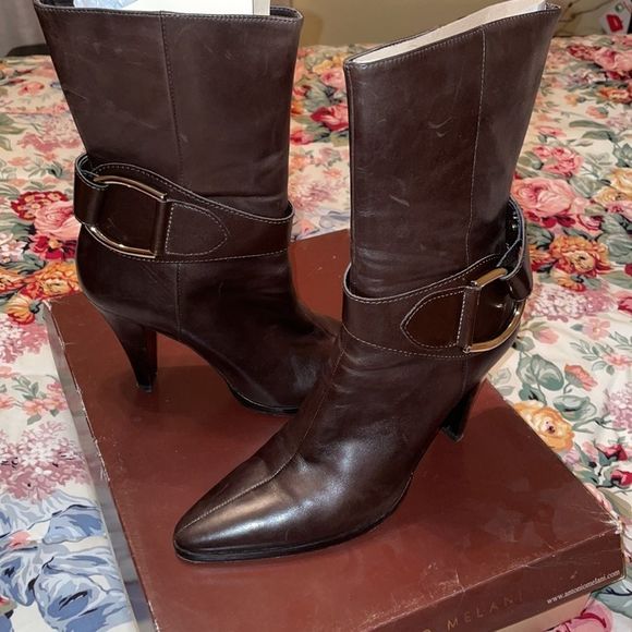 Antonio Melani- 10-Leather Brown Calf Boot - Picture 1 of 10